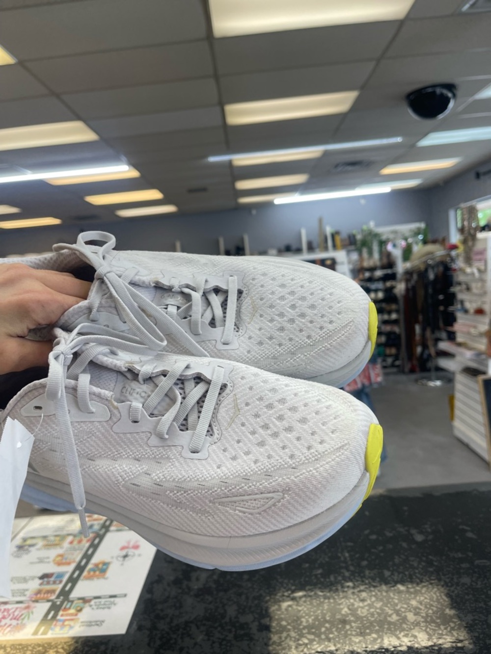 Hoka Women's White/Cream Sneakers - Picture 8 of 9